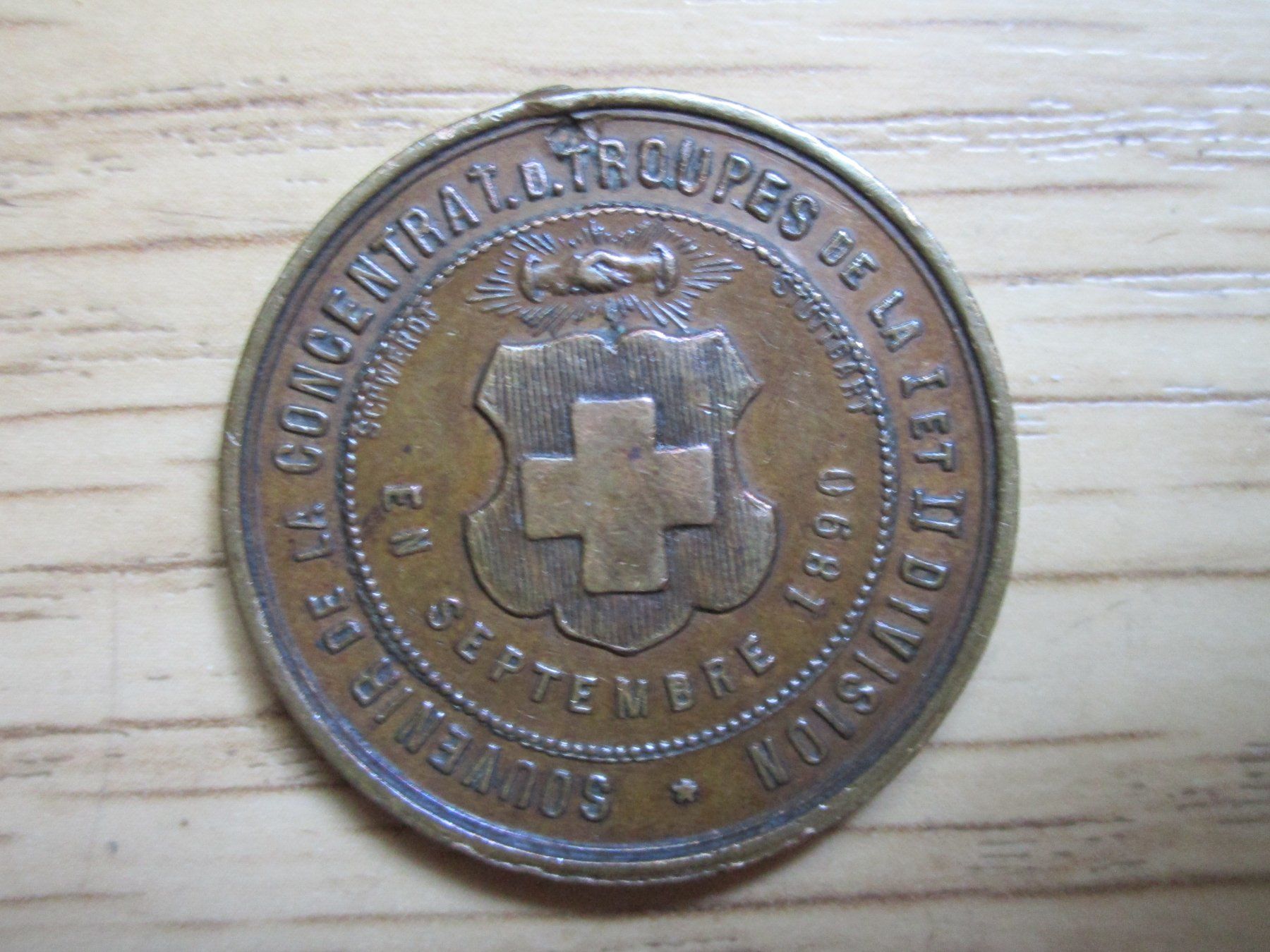Medaillen: Bronzemedaille  CH-Militär 1890 – Gebraucht aus Heimberg von Lupo57