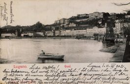 1902: Relief Prägekarte , Lugano - Quai