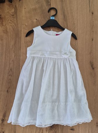 s.Oliver Kleid weiss mit Glitzer Grösse 92 neuwertig