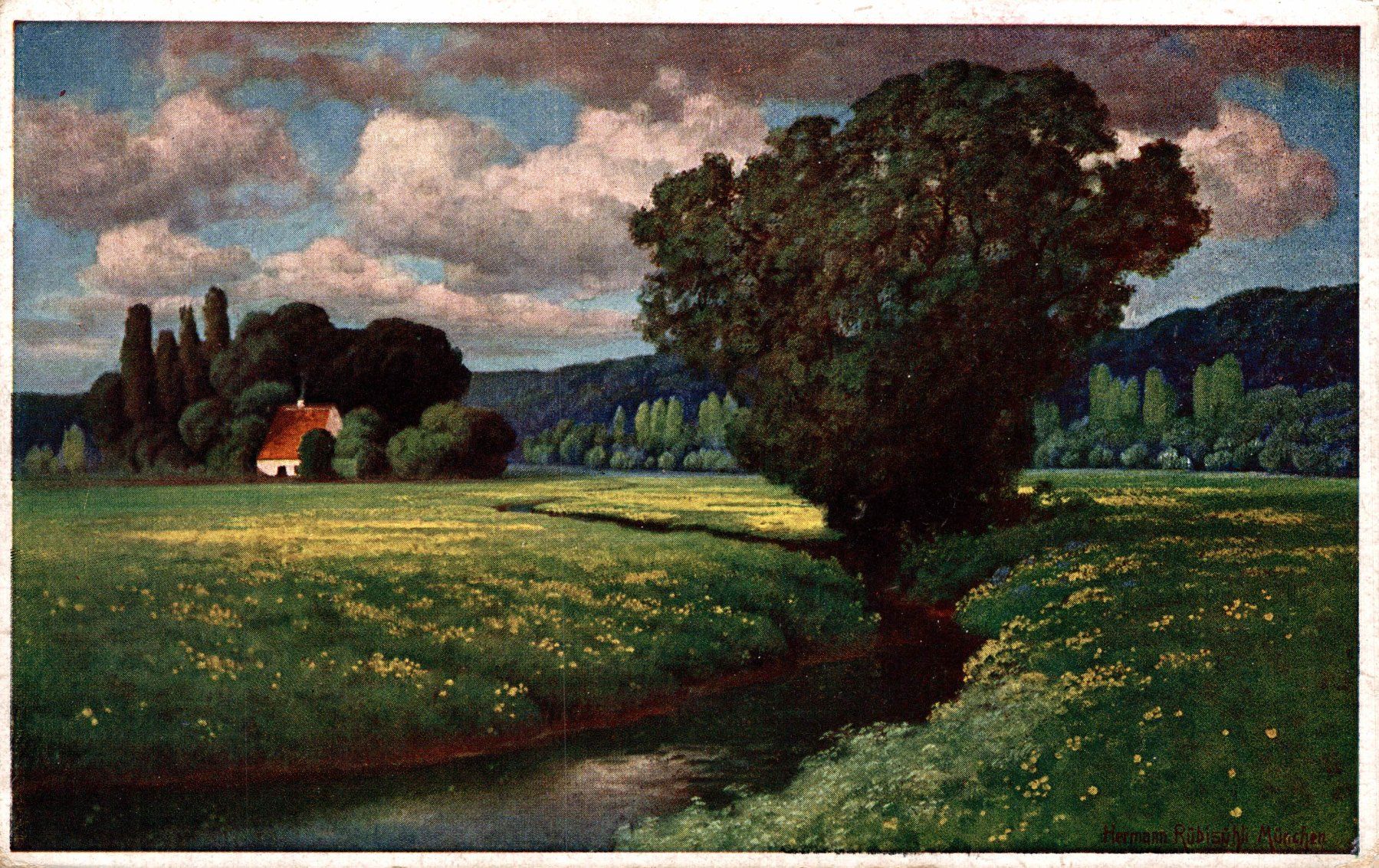 Cartoline postali: 6 Karten Hermann Rüdisühli - Herbstmorgen – Usato da Bronschhofen venduto da Astore 8