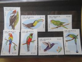 Vögel Nicaragua Mi 2217-23** schöner Satz