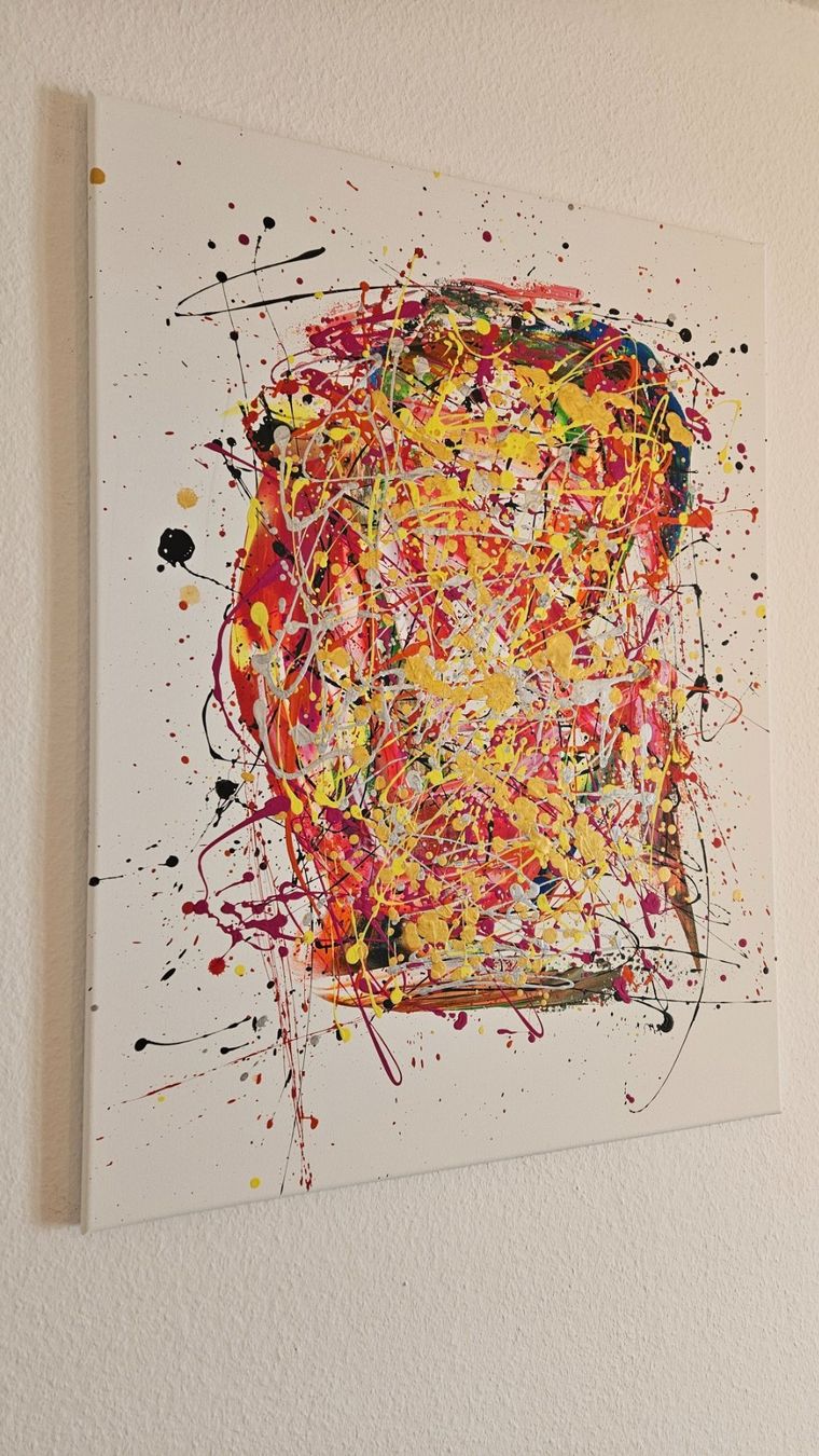 Gemälde: Tableau abstrait unique, couleurs vives, idée cadeau! – Neu (gemäss Beschreibung) aus Le Locle von fab_c9hh 2