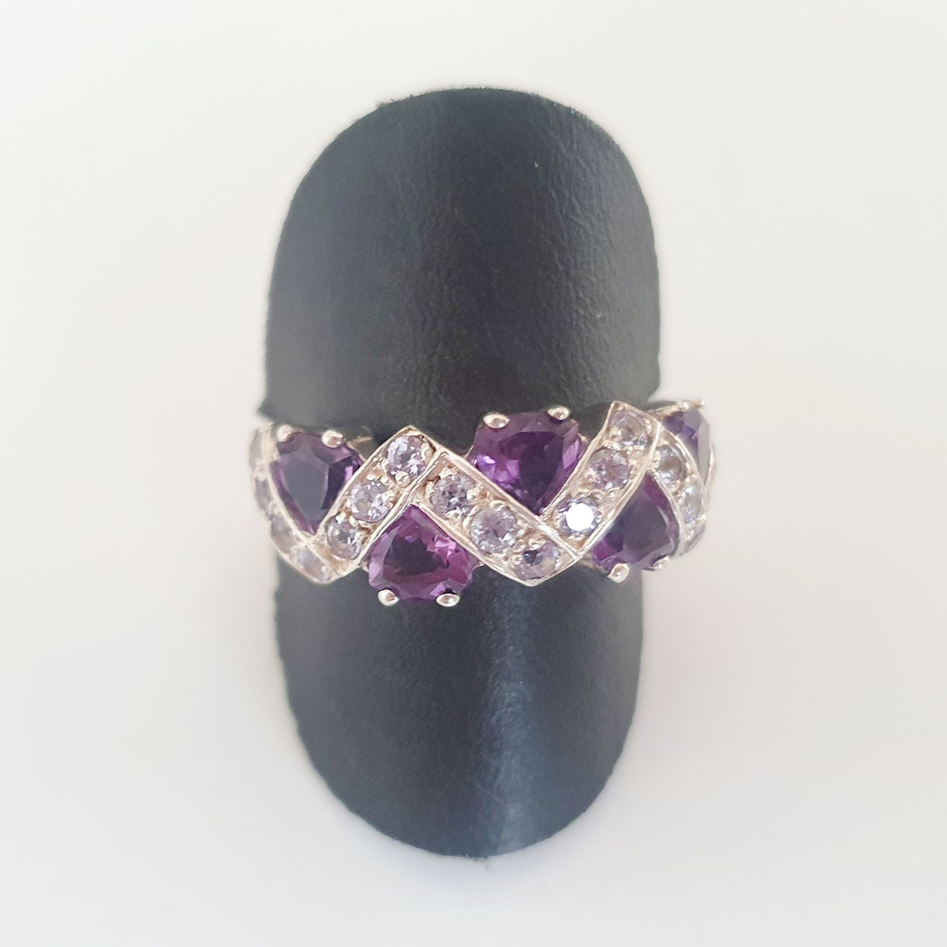 Anelli: Damenring 925 Silber mit Amethyst Gr 19,2mm – Usato da Kreuzlingen venduto da Wunderkiste123 3