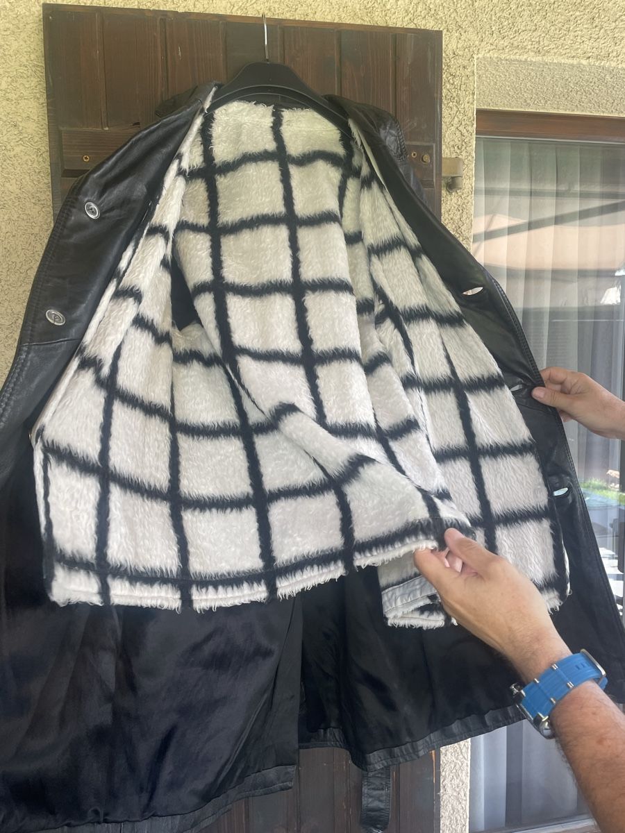 Cappotti: Manteau cuir noir fourrure – Usato da Lausanne venduto da lau_x22z 1