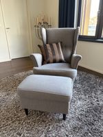 Sessel + Hocker / Strandmon / Ikea / Grau