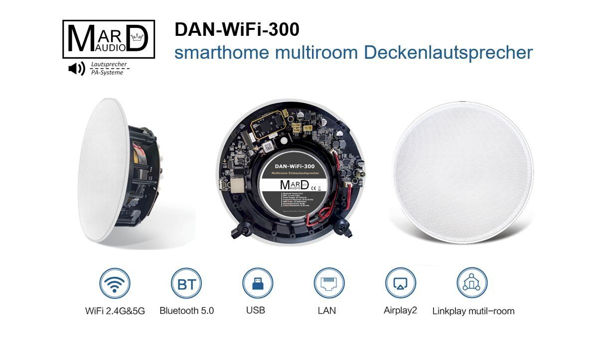 Casse acustiche: MARD-Audio DAN-WiFi-300 Lautsprecher – Nuovo e nell'imballaggio originale da Bottighofen venduto da zaap 7