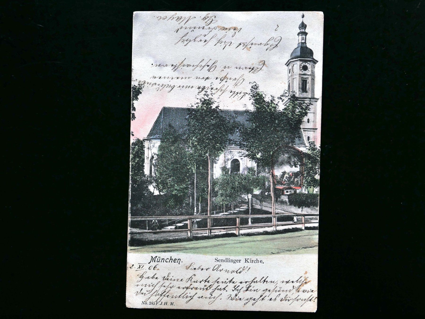 Cartoline postali: AK MüNCHEN Sendlinger Kirche, gelaufen 1906 – Usato da Bern venduto da Balzamico