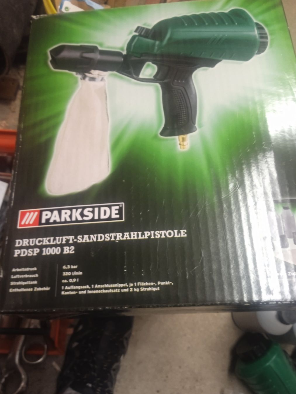 Parkside Tous les outils: Druckluft Sandstrahlpistole PDSP1000 B2 – Neuf avec emballage d'origine à Arbon par hefu02 1
