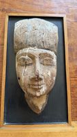 Ägypten, Mumienmaske Sarkophagmaske, Sykomorenholz