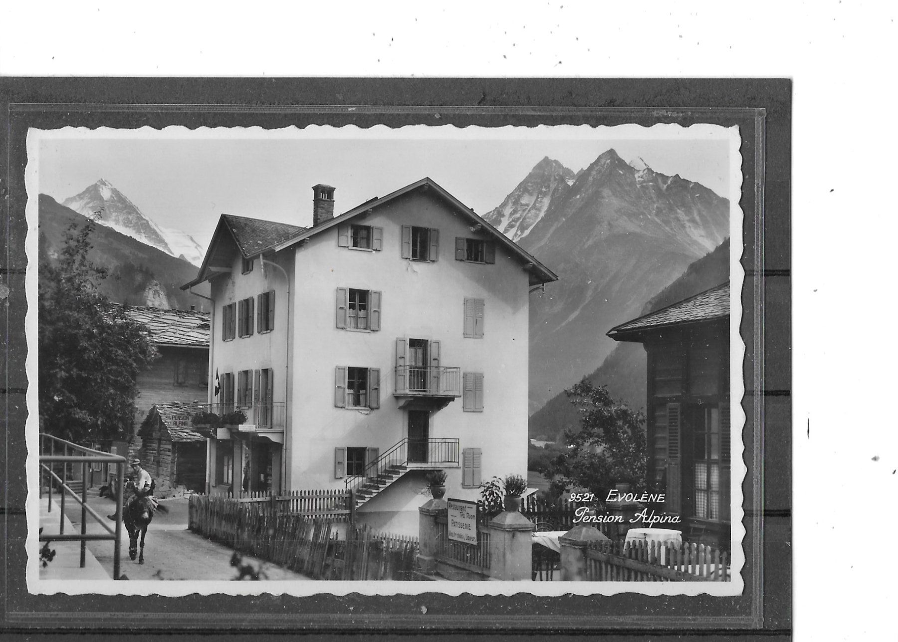 Ansichtskarten: VS Evolène Pension Alpina – Gebraucht aus Schocherswil von Wilare