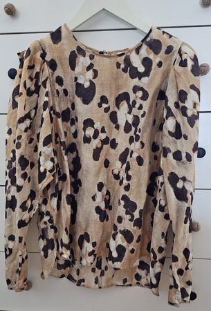 Bluse mit Leopardenmuster von H&M Grösse 48 