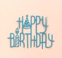 🐸 STANZSCHABLONE "HAPPY BIRTHDAY" SCHRIFTZUG