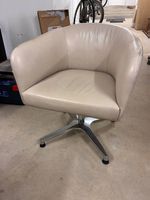 Drehstuhl Sessel, Echtleder, Beige, gebraucht, Top Zustand