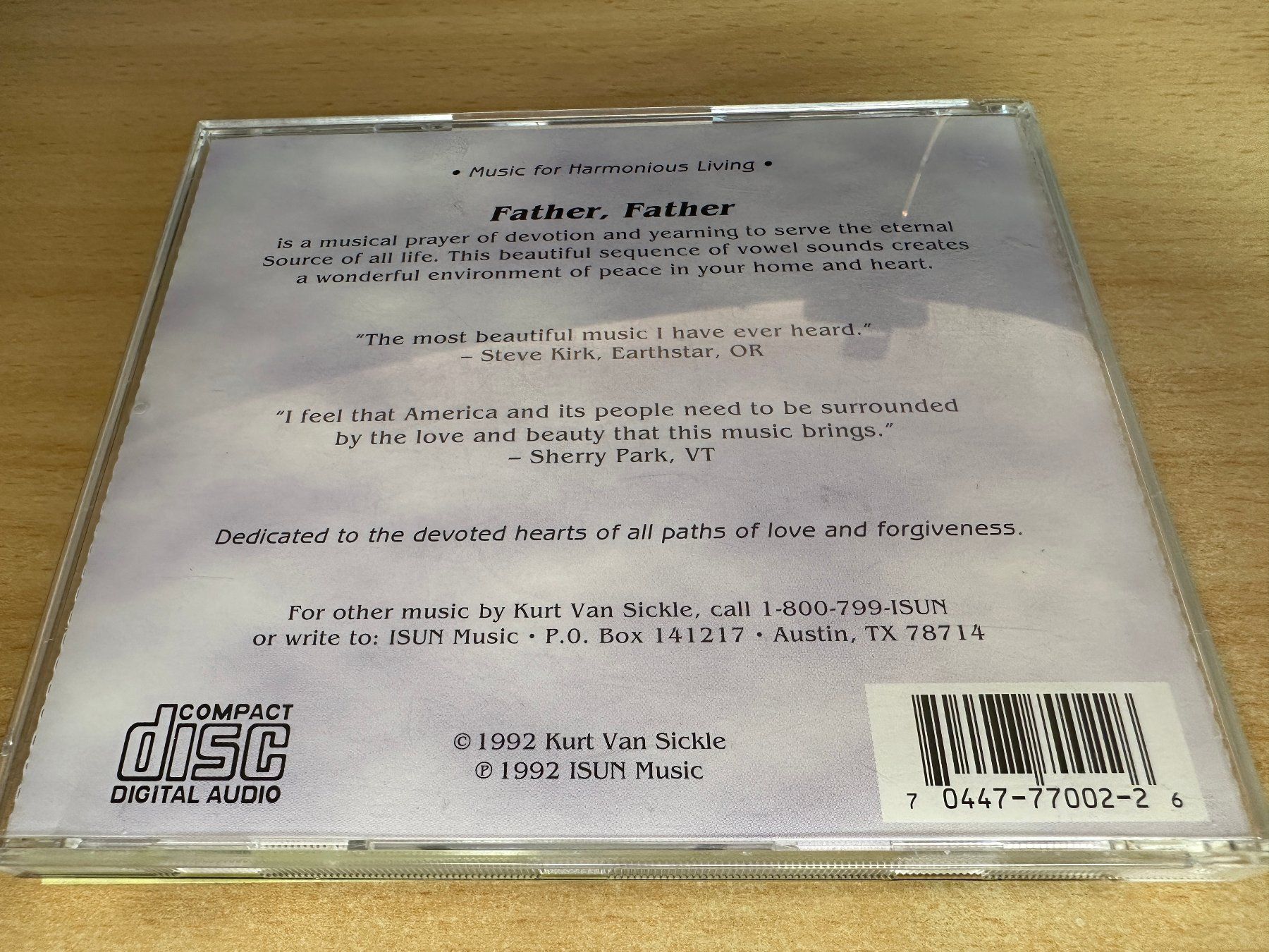 CD: A2 Kurt Van Sickle - Father Father – Usato da Rikon im Tösstal venduto da Alpenmutz 1