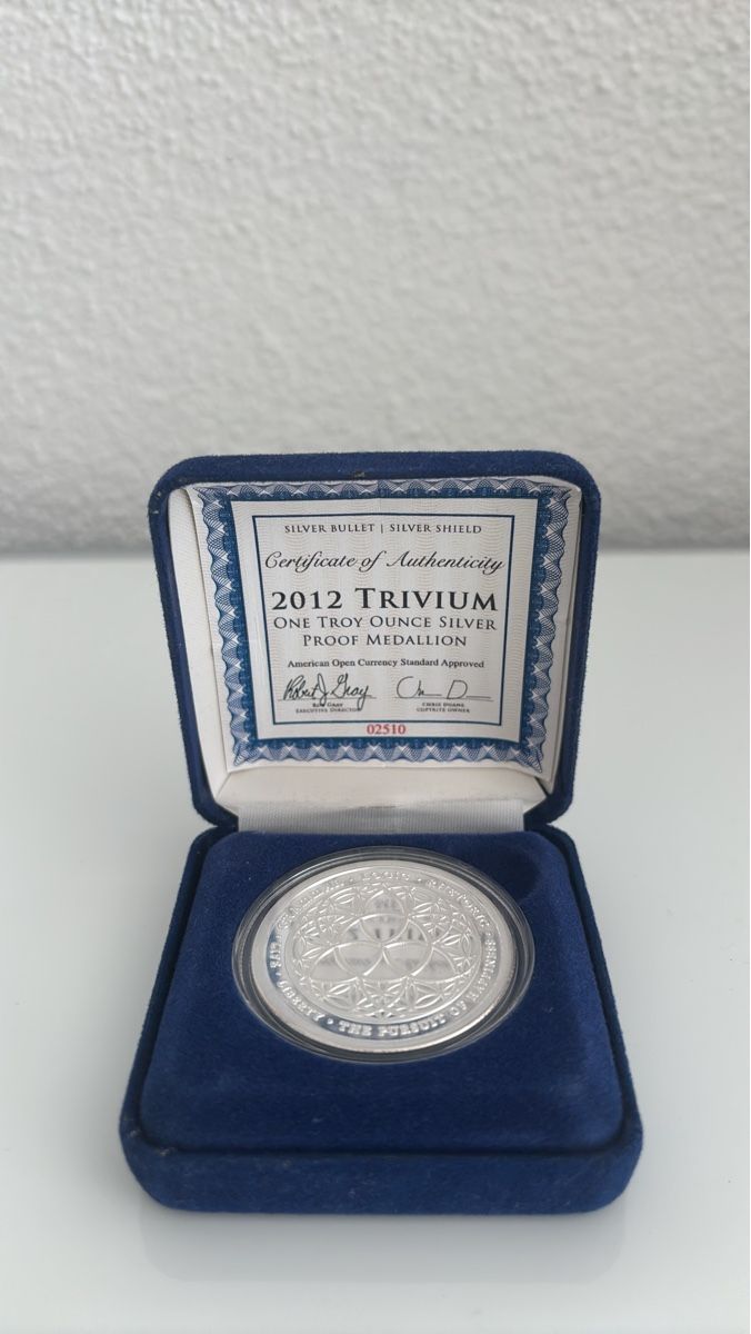 Tutti le monete: 2012 Trivium Silver Proof Medallion - Collectible Coin – Nuovo (secondo la descrizione) da Otelfingen venduto da IT_Fan_88