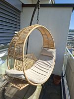 Hängesessel/Egg-Chair mit Ständer und Kissen / indoor & outd