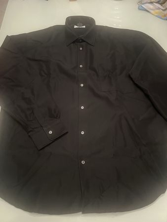 Herrenhemd schwarz langarm XL