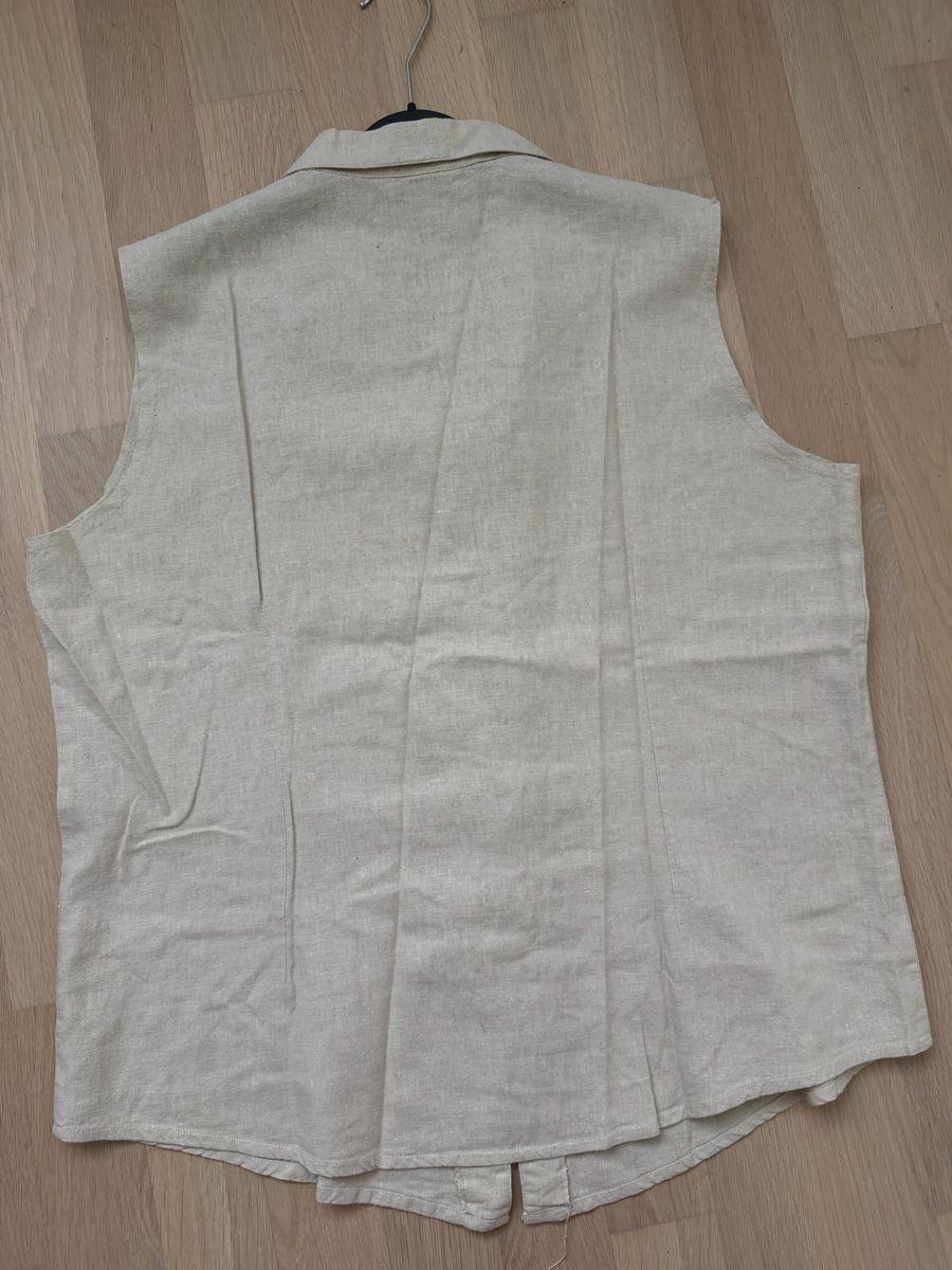 Blusen: Damen Weste beige Grösse XL Leinen Baumwolle – Gebraucht aus Itingen von Granini_93 3