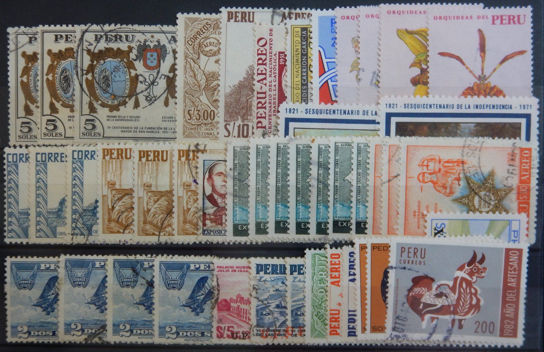 Tutti i francobolli: Peru Lot mit alten Werten V – Usato da Zürich venduto da Muehlekauf