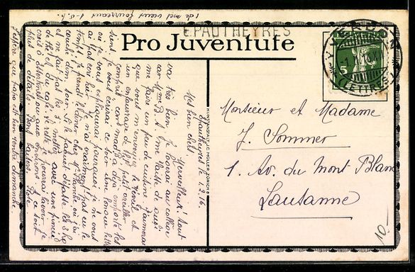 Cartes postales: Basel, St. Crischona mit Kirche, 1916 – D'occasion à Berlin par bartko-reher 1