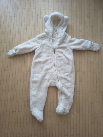 Baby Overall mit Bärenohren weiss Grösse 74 - guter Zustand