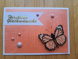 Selbstgestaltete Glückwunschkarte