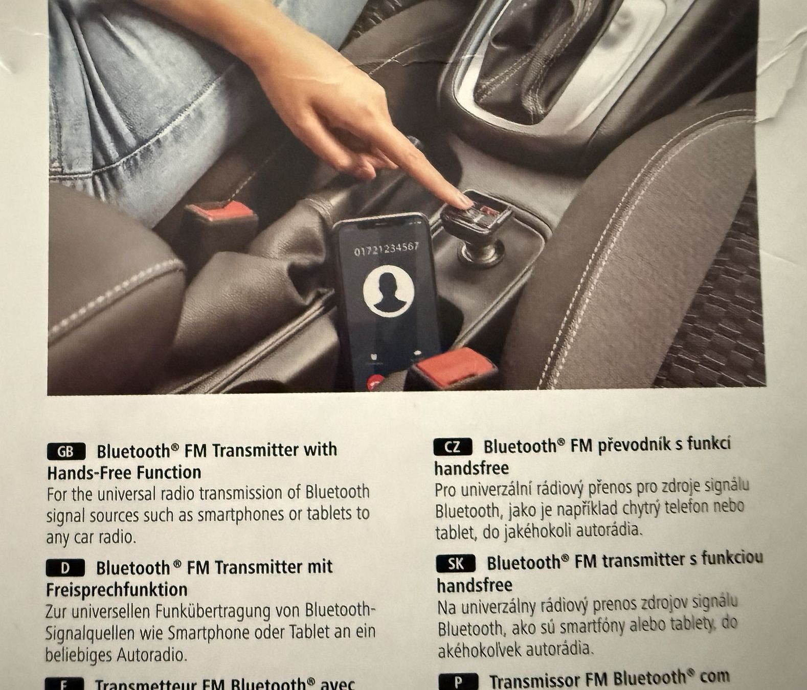 Hama Altro: BLUETOOTH - FM TRANSMITTER MIT FREISPRECHEINRICHTUNG – Usato da Langnau i.E. venduto da Rbigi 3