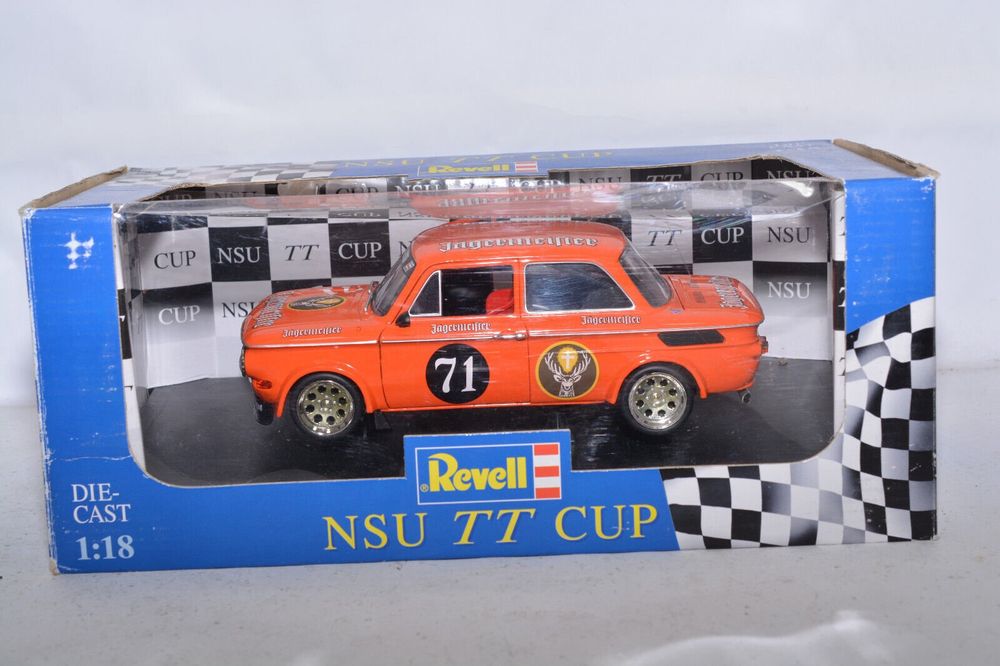 NSU TT CUP JÄGERMEISTER REVELL 1:18 (Neu (gemäss