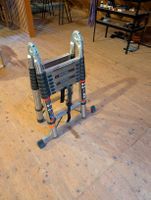 Teleskopleiter aus Aluminium klappbar guter Zustand