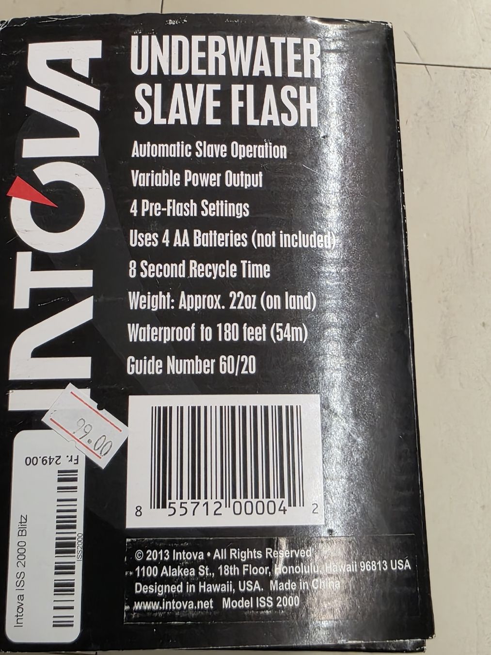 Flash: Intova ISS2000 Slave Blitz - Unterwasserblitz, neu – Nuovo (secondo la descrizione) da Remetschwil venduto da Schnickian 1