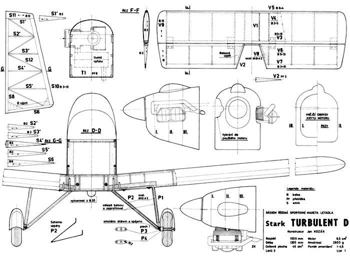 Modellismo RC: Quality Bauplan / Plan RC Scale model "Stark Turbulent" – Nuovo (secondo la descrizione) da Genève venduto da Hucotra 9