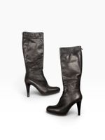 Jil Sander Lederstiefel 40 braun 10.5cm Reissverschluss