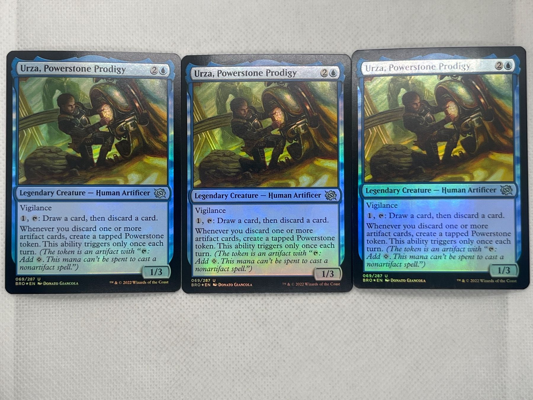 Magic The Gathering Carte collezionabili: 3x Urza, Powerstone Prodigy Foil Magic Karten – Usato da Hinterkappelen venduto da Kim1992