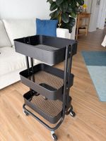 RÅSKOG Servierwagen, schwarz, 28x38x61 cm