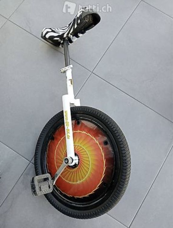 Monoroue QU-AX LUXUS 20, Jante En Aluminium, Orange, Fourche Plate, Pédale Bi Avec Antidérapant