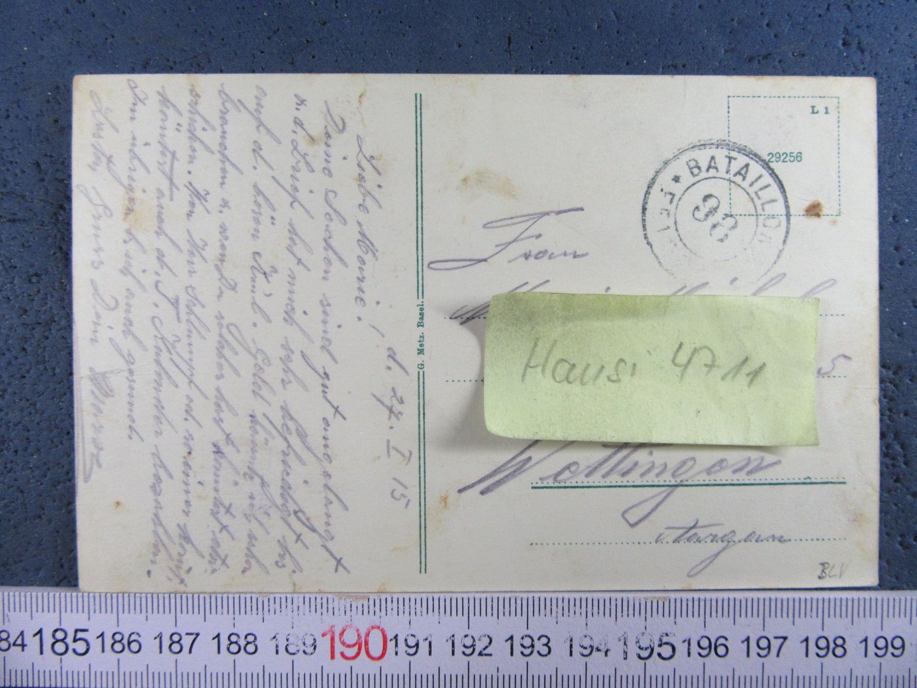 Cartoline postali: SCHLOSS BIRSECK 1915 ARLESHEIM BL AK FELDPOST – Usato da Ettingen venduto da Hausi4711 1