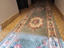 Teppichläufer floral mintgrün