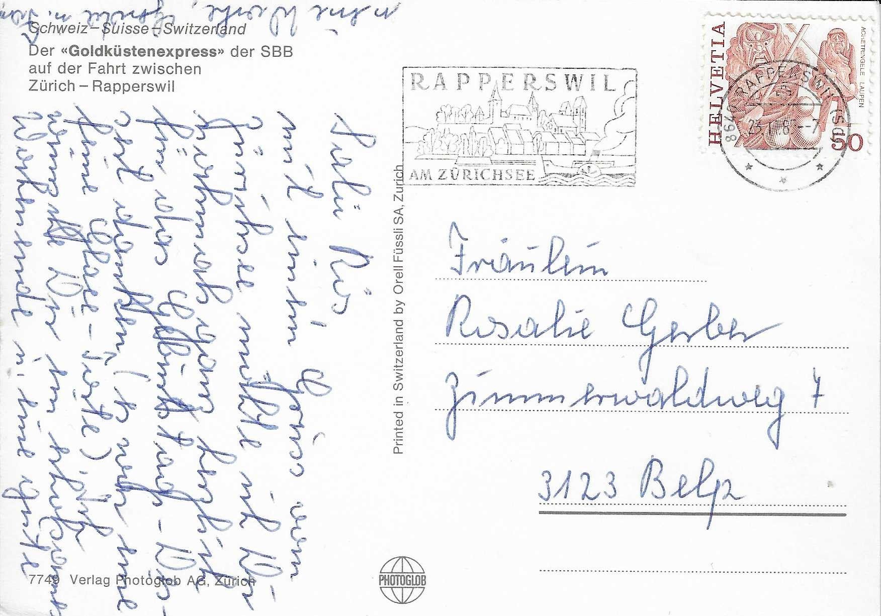 Cartoline postali: Der "Goldküstenexpress" der SBB – Usato da Rothrist venduto da Stranglehold 1