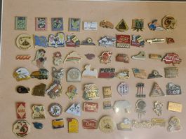 Grosse Sammlung 70 Stk Pinwand Pin Badge Motive CH, alt