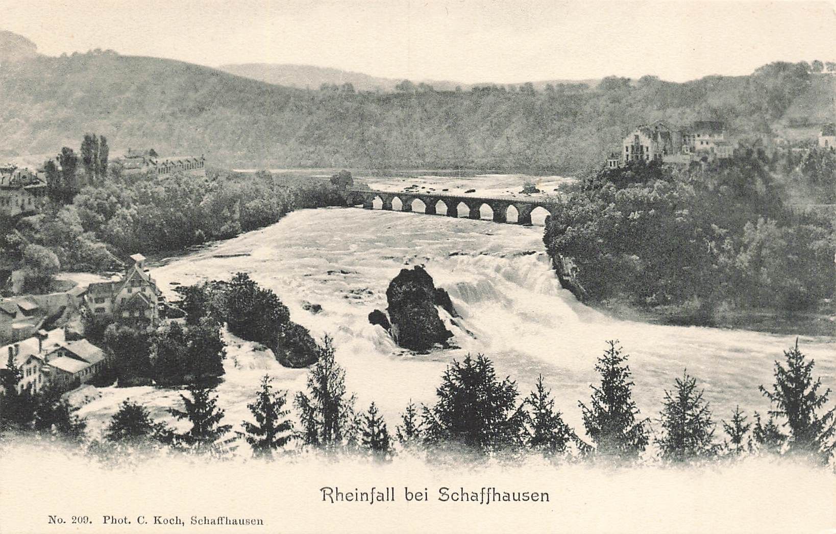 Ansichtskarten: Rheinfall Schaffhausen – Gebraucht aus Biasca von Blenio71