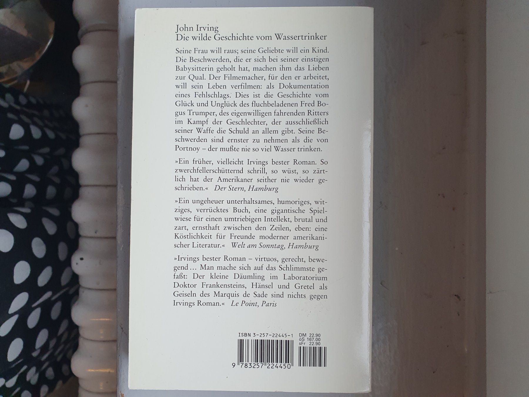 Bücher: John Irving: "Die wilde Geschichte vom Wassertrinker" (TB) – Gebraucht aus Valangin von Kbleuer 1