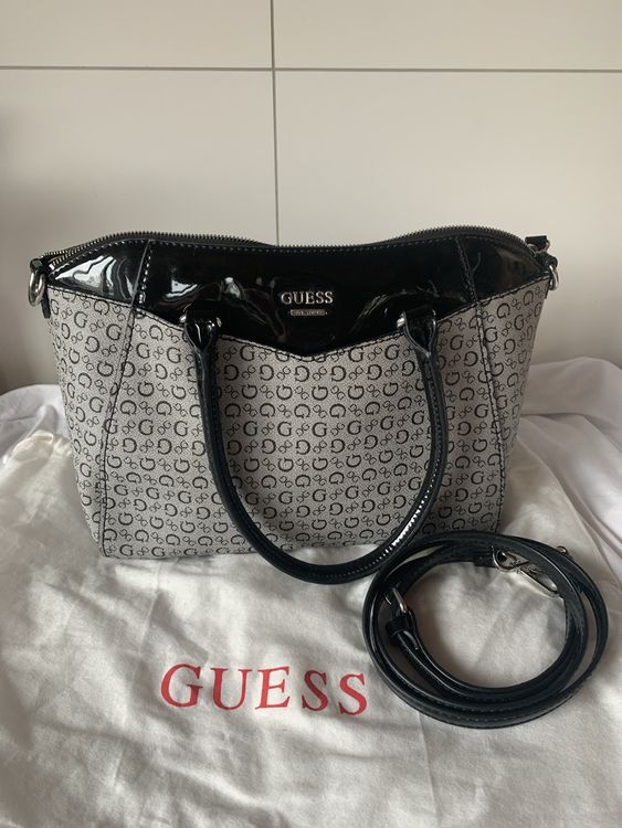 Guess Set Handtasche & Portmonnaie schwarz grau 1