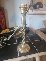 Bougeoir Anglais Torsadé Monté en lampe