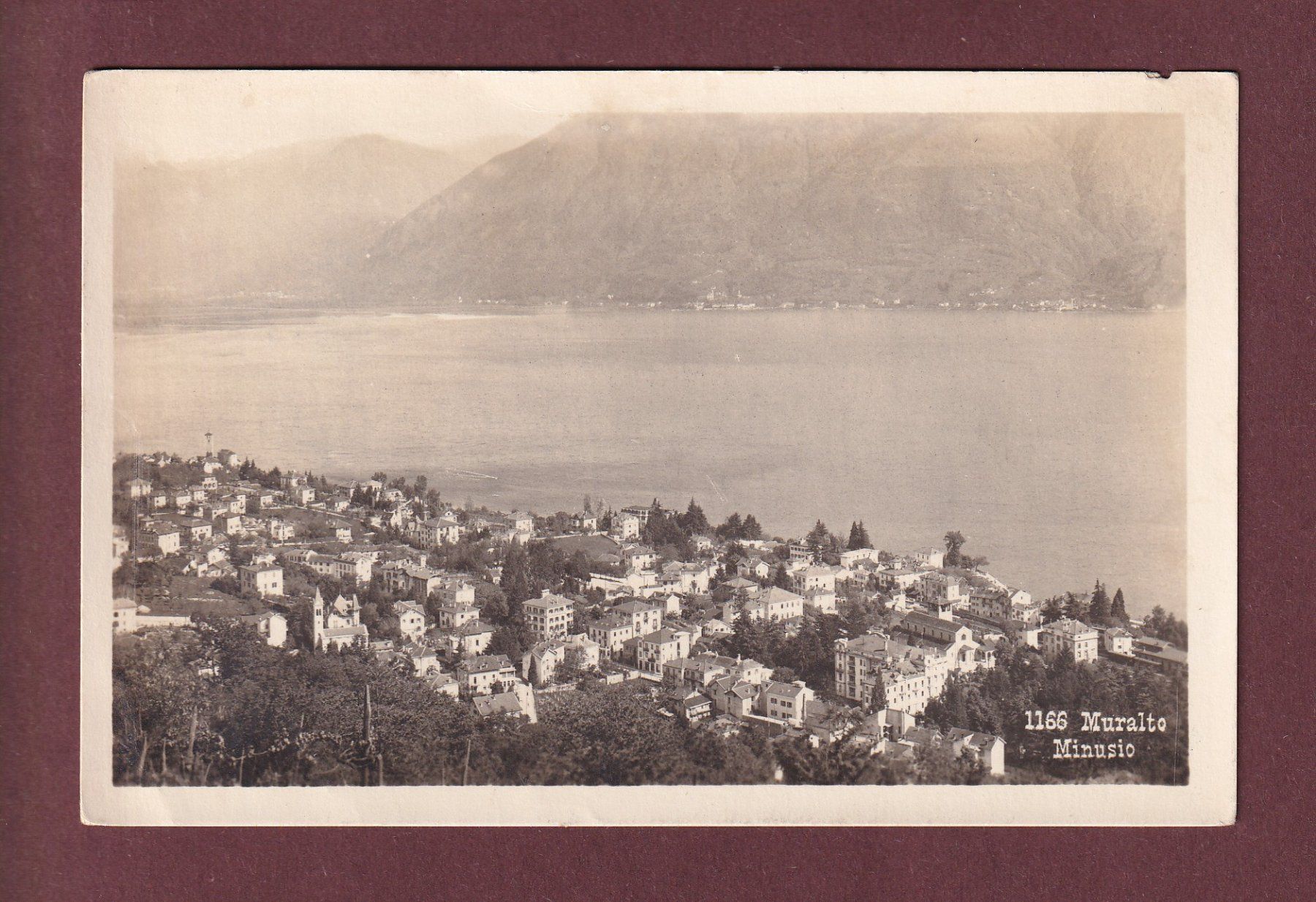 Cartoline postali: MURALTO - Minusio - 1929 – Usato da Pully venduto da nicecards