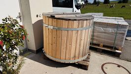 Sauna Fass Cool Pot aus Holz von Poolhaus ab 1.- /neuwertig