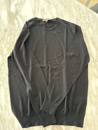 Loro Piana Black roundneck wish wool 52