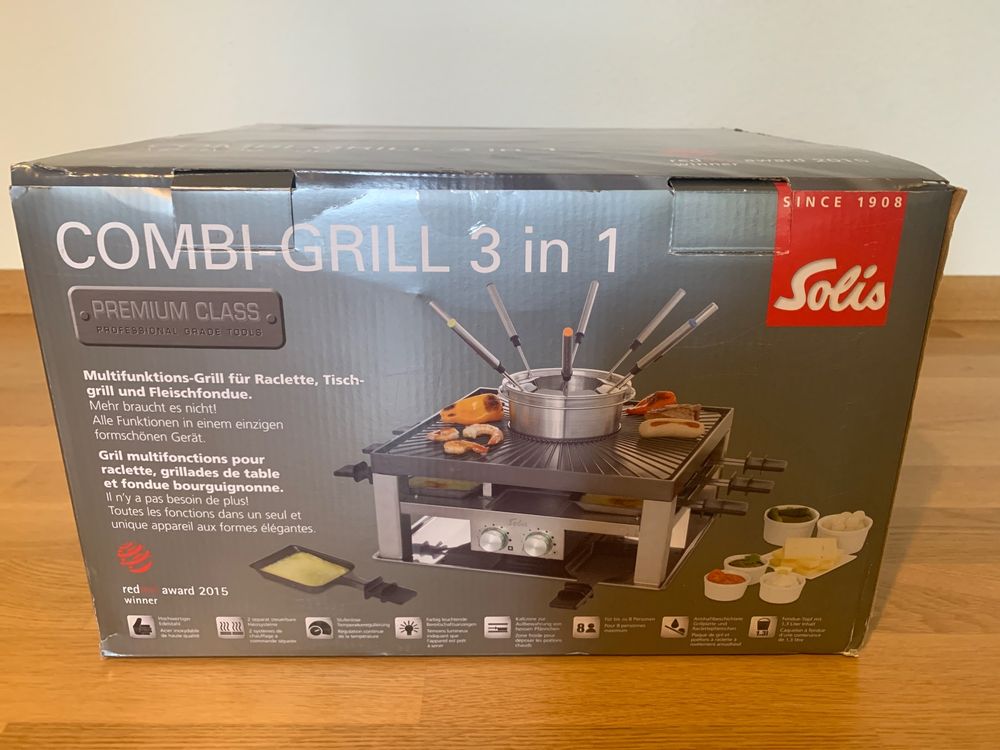 Solis Combi-Grill 3 in 1 (Fondue, Raclette &amp; Grillen) | Kaufen auf Ricardo