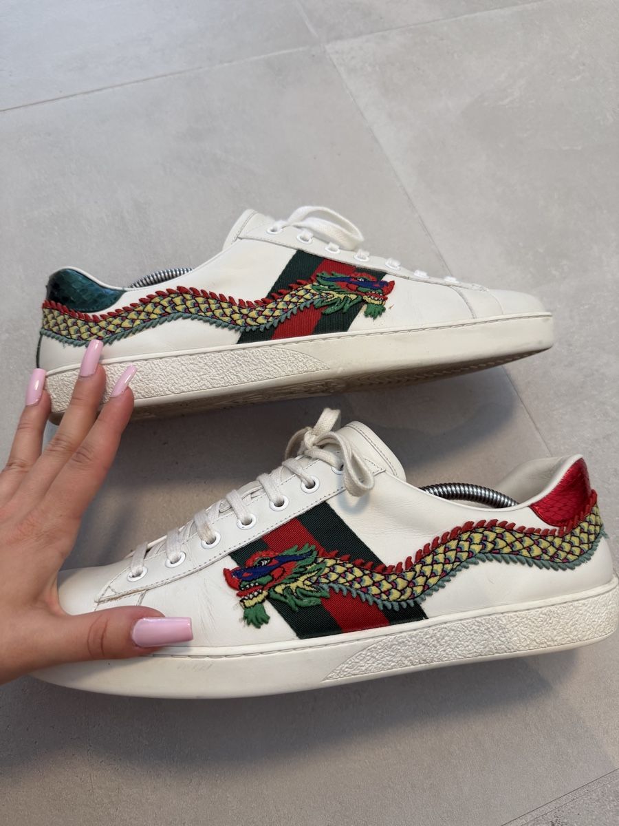 Gucci Chaussures hommes: Gucci Ace Sneaker Gr. 44 mit Drachenmuster – D'occasion à Unterlunkhofen par cgi99 2
