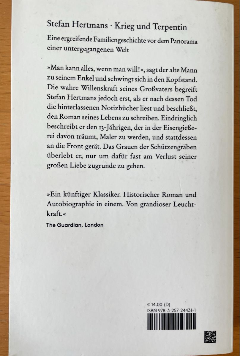 Libri: Stefan Hertmans "Krieg und Terpentin" – Nuovo e nell'imballaggio originale da Volketswil venduto da wan_kf9p 1