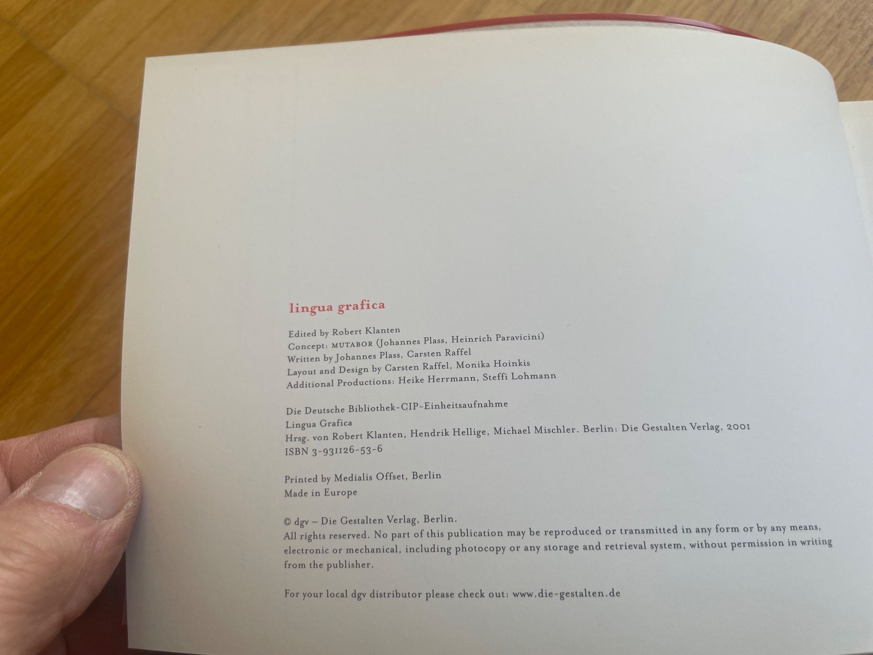 Libri: Lingua Grafica, Mutabor, 2004 – Usato da Zürich venduto da Chrigelvelo 2